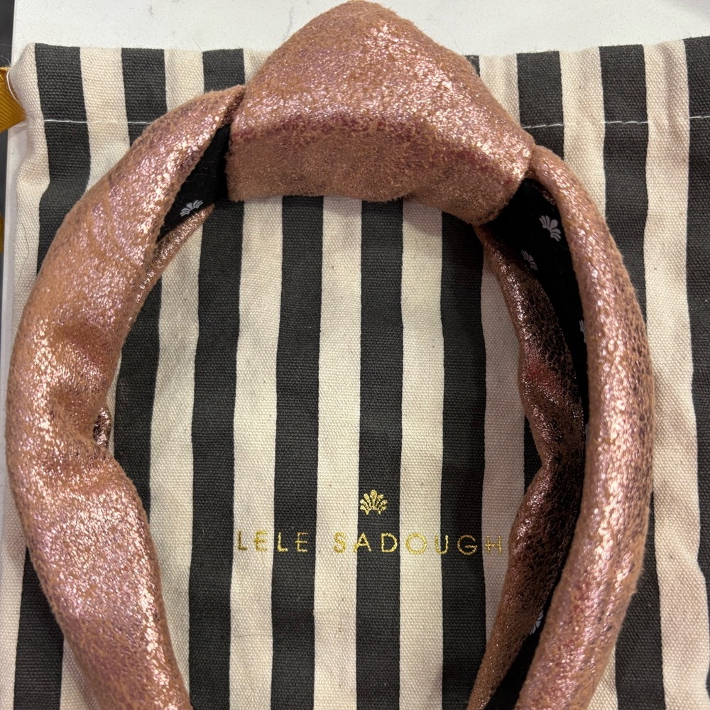 Lele Sadoughi Metallic Rose Headband